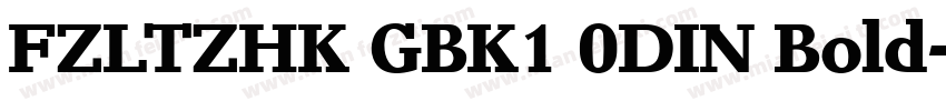 FZLTZHK GBK1 0DIN Bold字体转换
